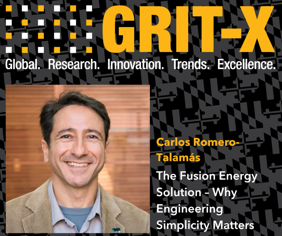 Dr. Romero-Talamás giving GRIT-X talk on Fusion Energy